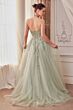 Andrea and Leo A1236 Embroidered Bodice Halter Neck Dress