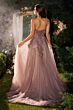 Andrea and Leo A1236 Embroidered Bodice Halter Neck Dress