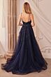 Andrea and Leo A1251 Plunging Neck Open Back Dress
