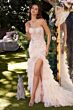 Andrea and Leo A1255 Gauntlet Sleeve Fit And Flare Dress