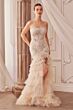 Andrea and Leo A1255 Gauntlet Sleeve Fit And Flare Dress