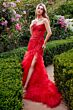 Andrea and Leo A1255 Gauntlet Sleeve Fit And Flare Dress