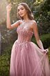 Andrea and Leo A1267 Peek-A-Boo Sweetheart Neck Corset Bodice Dress