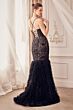 Andrea and Leo A1299 Lace-Up Back Ruffle Skirt Dress