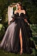Andrea and Leo A1303 Corset Top Gauntlet Sleeve Dress