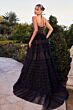 Andrea and Leo A1335 Ruffle Skirt Halter Neck Dress