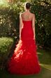 Andrea and Leo A1337 Double Midriff Keyhole Ruched Dress
