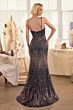 Andrea and Leo A1374 Leg Slit Ombre Sequin Dress