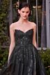Andrea and Leo A1378 High Slit Strapless Corset Dress