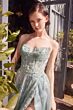 Andrea and Leo A1378 High Slit Strapless Corset Dress