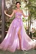 Andrea and Leo A1381 Sweetheart Neck Appliqued Corset Dress