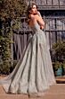 Andrea and Leo A1381 Sweetheart Neck Appliqued Corset Dress