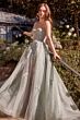 Andrea and Leo A1381 Sweetheart Neck Appliqued Corset Dress