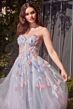 Andrea and Leo A1383 Strapless Sweetheart Multicolor Floral Dress