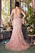 Andrea and Leo A1396 Sheer Waist Strapless Floral Dress