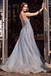 Andrea and Leo A1415 High Slit Sheer Corset Strapless Dress