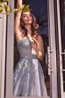 Andrea and Leo A1415 High Slit Sheer Corset Strapless Dress