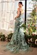 Andrea and Leo A1421 Plunging Neckline Bare Back Dress
