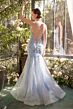 Andrea and Leo A1429 Illusion Corset High Slit Lace-Up Dress