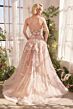 Andrea and Leo A1453 Strapless Corset 3D Floral Dress