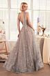 Andrea and Leo A1458 Aquatic Embroidery Bow Strap Dress
