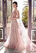 Andrea and Leo A1459 Cape Train Embroidered Corset Dress