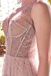 Andrea and Leo A1459 Cape Train Embroidered Corset Dress