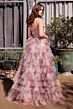Andrea and Leo A1463 Ruffle Skirt Illusion Corset Floral Dress