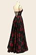Andrea and Leo A1465 Plunging Neckline Floral Print Dress