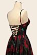 Andrea and Leo A1465 Plunging Neckline Floral Print Dress