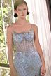 Andrea and Leo A1470 Illusion Corset High Slit Dress