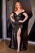 Andrea and Leo CD0219C High Slit Off The Shoulder Dress