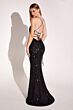 Andrea and Leo T1000P Spaghetti Straps Floral Lace-Up Dress