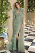 Andrea and Leo A1494 High Slit Sweetheart Neckline Dress