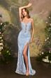 Andrea and Leo A1499 Lili Slit Skirt Floral Lace Dress