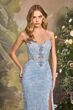 Andrea and Leo A1499 Lili Slit Skirt Floral Lace Dress