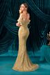 Andrea and Leo A1507 Bella Slit Skirt Off The Shoulder Dress