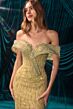 Andrea and Leo A1507 Bella Slit Skirt Off The Shoulder Dress