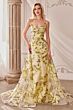 Andrea and Leo A0770 Floral Print Long Overskirt Dress
