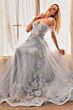 Andrea and Leo A1246 Off-The-Shoulder Illusion Corset Dress