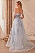 Andrea and Leo A1246 Off-The-Shoulder Illusion Corset Dress