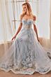 Andrea and Leo A1246 Off-The-Shoulder Illusion Corset Dress