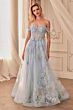 Andrea and Leo A1246 Off-The-Shoulder Illusion Corset Dress