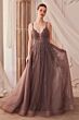 Andrea and Leo A1261 A-line Plunging Neck Dress