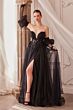 Andrea and Leo A1303 Corset Top Gauntlet Sleeve Dress
