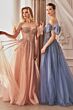 Andrea and Leo A1338 Sheer Corset Bow Bands Dress