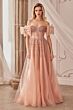 Andrea and Leo A1338 Sheer Corset Bow Bands Dress