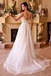 Andrea and Leo WL030 Sheer Cape Sweetheart Neck Wedding Dress