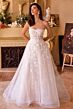 Andrea and Leo WL030 Sheer Cape Sweetheart Neck Wedding Dress