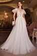 Andrea and Leo A1070W Maurelle Ruffle Sleeve Sheer Top Wedding Gown